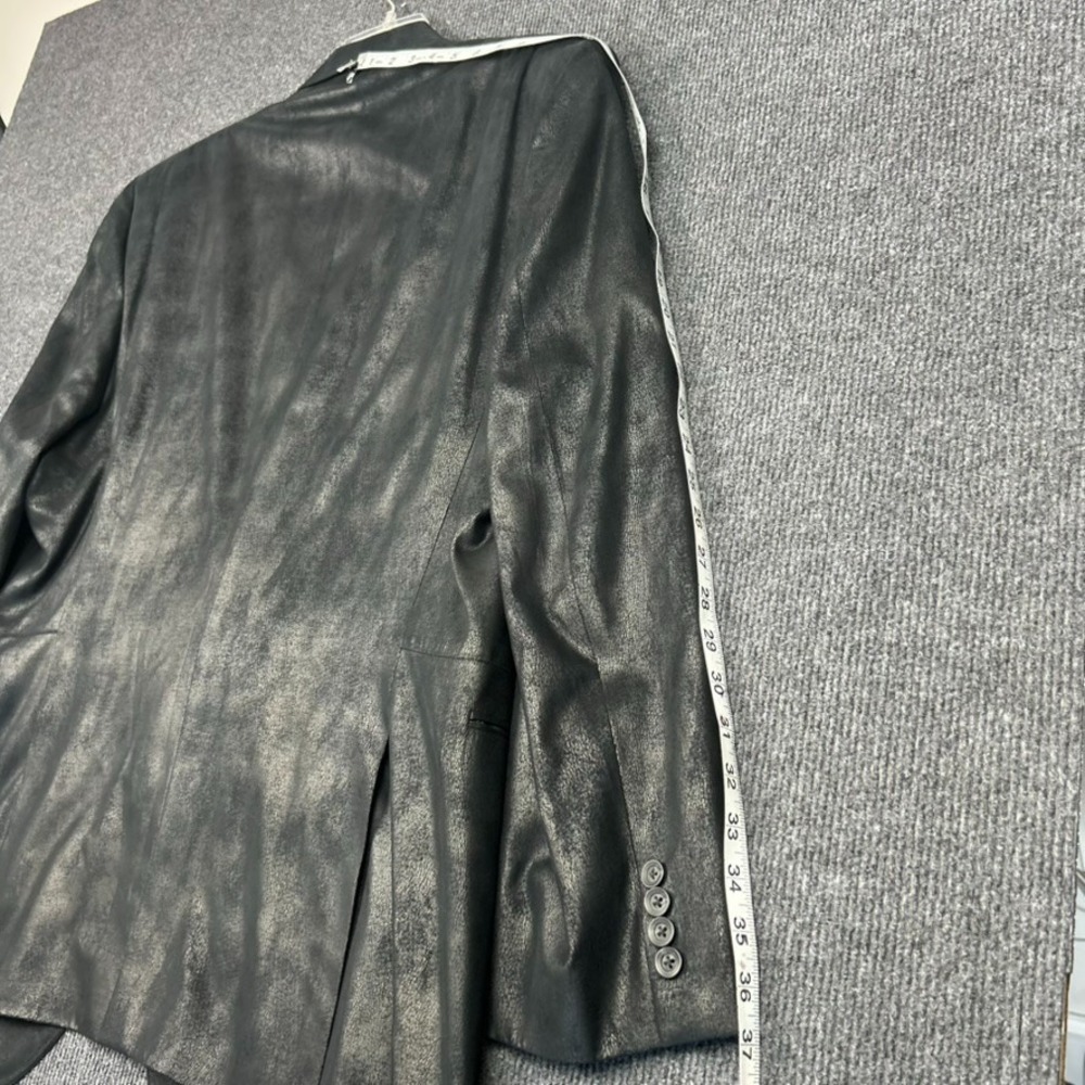 Cremieux Monet Sport Jacket Black Faux Suede Leather Paisley Soft Sz 50R - Picture 11 of 16